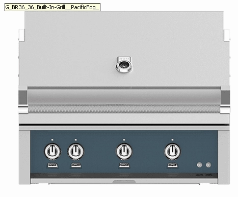 Hestan GSBR36LPGG Hestan 36" Liquid Propane Gas Built In Grill Gsbr36 - Dark Grey (Pacific Fog) Liquid Propane Barbeque Grills,propane gas grill