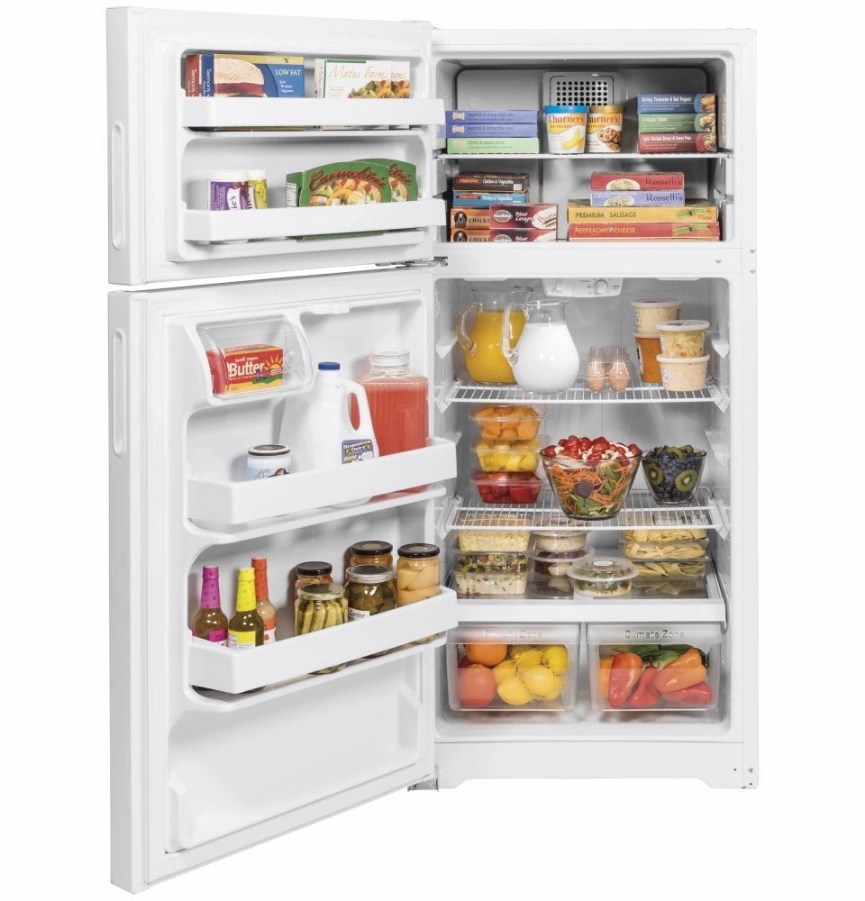 Hotpoint HPS16BTNLWW Hotpoint? 15.6 Cu. Ft. Recessed Handle Top-Freezer Refrigerator