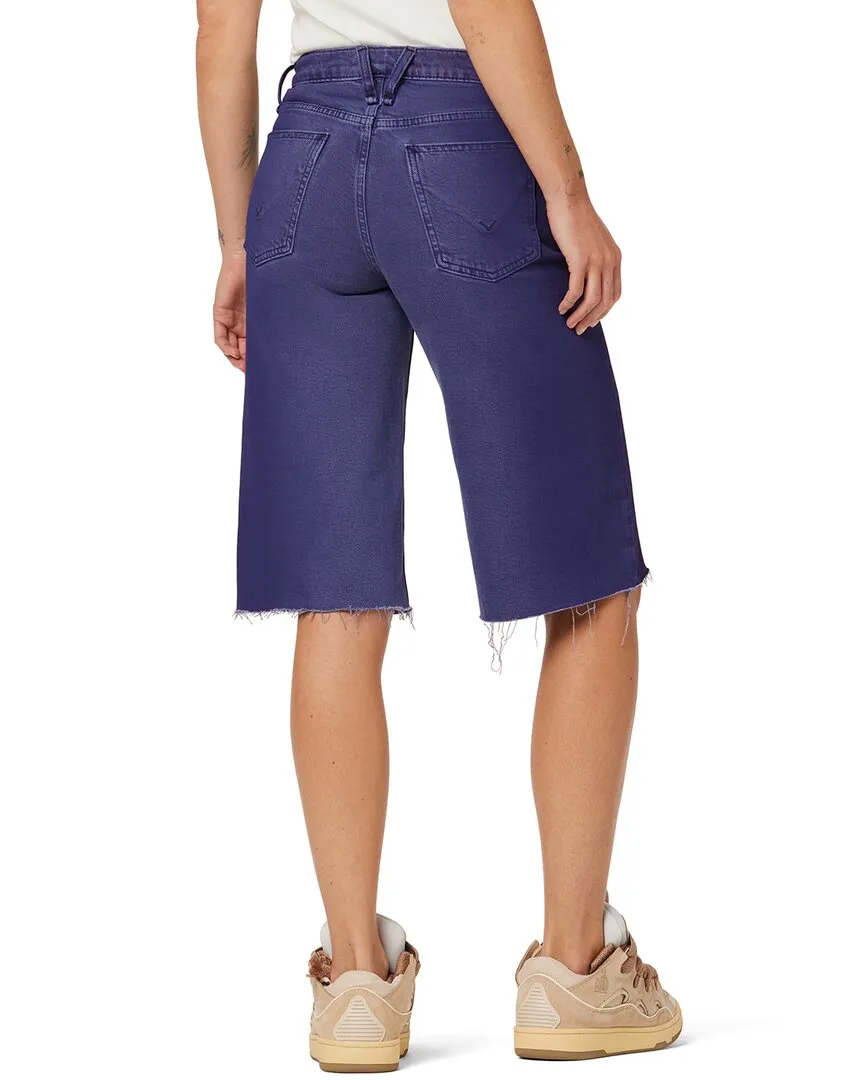 HUDSON Jeans Freya Mid-Rise Skater Short Dp Wisteria Ombre Jean