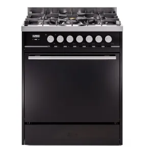 Ilve UP30QMPBKLP Professional Plus Ii 30 Inch Dual Fuel Liquid Propane Freestanding Range In Black With Trim Freestanding Ranges freestanding dual fuel range 30 inch