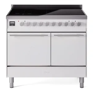 Ilve UPDI406QMPWH Professional Plus Ii 40 Inch Electric Freestanding Range In White With Trim Freestanding Ranges freestanding dual fuel range 30 inch