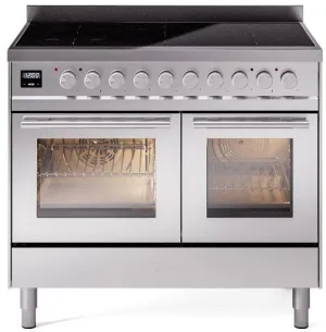 Ilve UPDI406WMPSS Professional Plus Ii 40 Inch Electric Freestanding Range In Stainless Steel With Trim Freestanding Ranges freestanding dual fuel range 30 inch