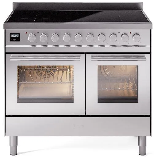 Ilve UPDI406WMPSS Professional Plus Ii 40 Inch Electric Freestanding Range In Stainless Steel With Trim Freestanding Ranges freestanding dual fuel range 30 inch