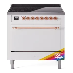Ilve UPI366QNMPRAP Nostalgie Ii 36 Inch Electric Freestanding Range In Ral Custom Color With Copper Trim Freestanding Ranges freestanding dual fuel range 30 inch