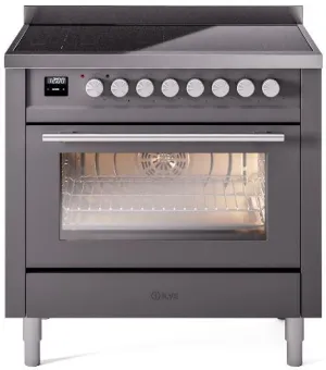 Ilve UPI366WMPMG Professional Plus Ii 36 Inch Electric Freestanding Range In Matte Graphite With Trim Freestanding Ranges freestanding dual fuel range 30 inch