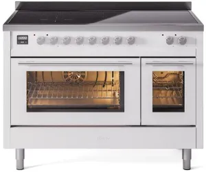 Ilve UPI486WMPWH Professional Plus Ii 48 Inch Electric Freestanding Range In White With Trim Freestanding Ranges freestanding dual fuel range 30 inch