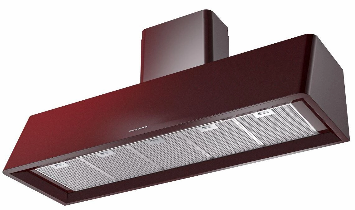 Ilve UAG60BU Nostalgie 60 Inch Burgundy Wall Mount Range Hood