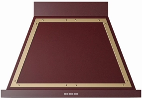Ilve UANB36BUG Nostalgie 36 Inch Burgundy Wall Mount Range Hood Ventilation Range Hoods high suction kitchen exhaust hood