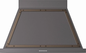 Ilve UANB40MGB Ilve Uanb40Mgb Nostalgie 40" Hood In Matte Graphite With Bronze Trim Ventilation Range Hoods high suction kitchen exhaust hood