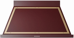 Ilve UANB48BUG Nostalgie 48 Inch Burgundy Wall Mount Range Hood Ventilation Range Hoods high suction kitchen exhaust hood