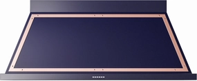 Ilve UANB60MBP Ilve Uanb60Mbp Nostalgie 60" Hood In Midnight Blue With Copper Trim Ventilation Range Hoods high suction kitchen exhaust hood