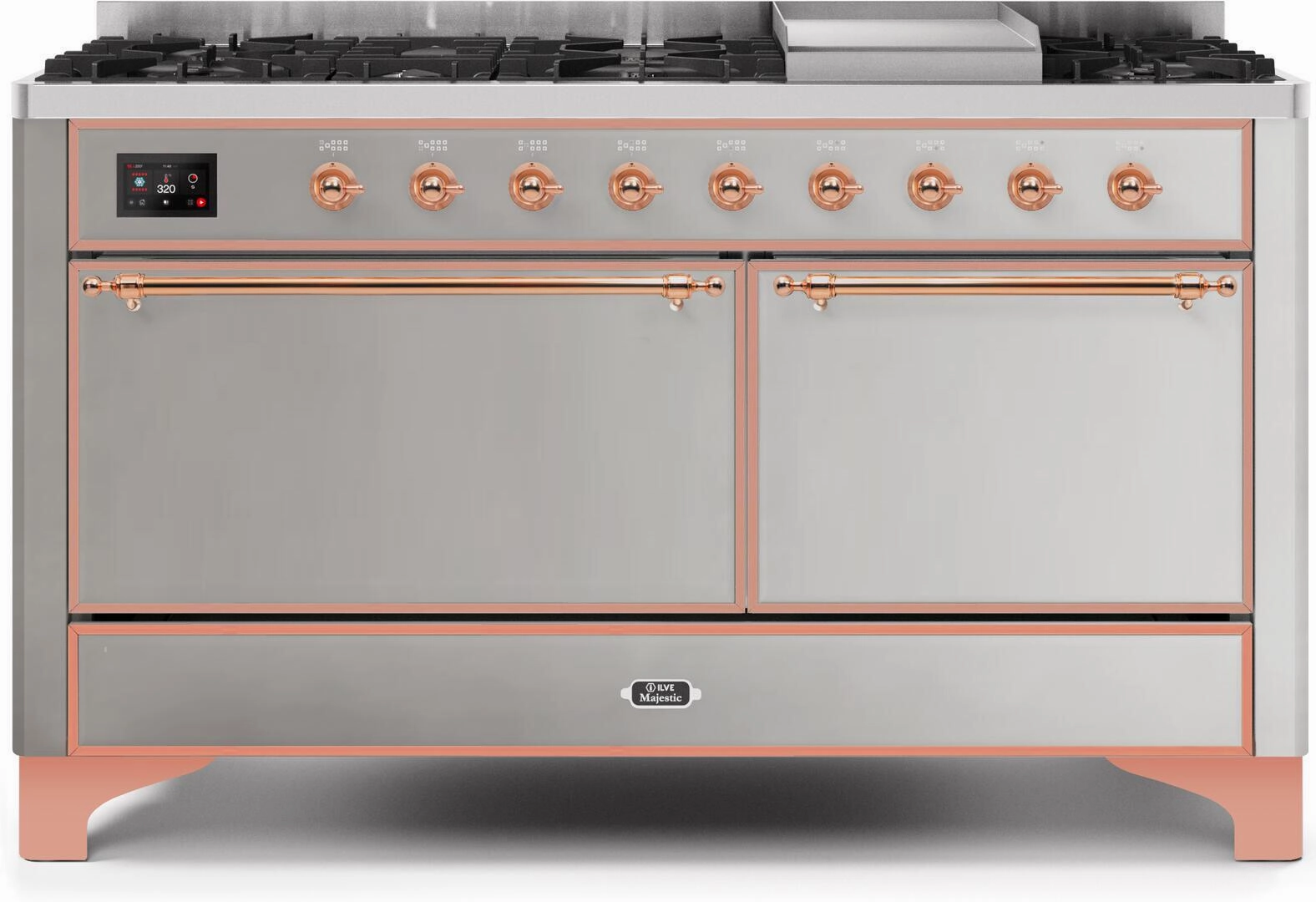 Ilve UM15FDQNS3SSPLP Majestic Ii 60 Inch Dual Fuel Liquid Propane Freestanding Range In Stainless Steel With Copper Trim Freestanding Ranges freestanding dual fuel range 30 inch
