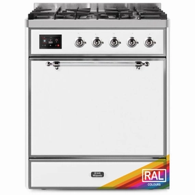 Ilve UM30DQNE3RACLP Ilve Majestic Ii 30 Um30Dqne3Rac Freestanding Dual Fuel Range With 5 Sealed Burners Single Oven With Solid Door In Ral Color With Chrome Knobs Freestanding Ranges freestanding dual fuel range 30 inch