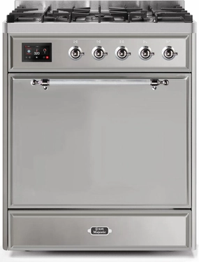 Ilve UM30DQNE3SSC Majestic Ii 30 Inch Dual Fuel Natural Gas Freestanding Range In Stainless Steel With Chrome Trim Freestanding Ranges freestanding dual fuel range 30 inch