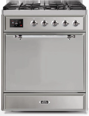 Ilve UM30DQNE3SSCLP Majestic Ii 30 Inch Dual Fuel Liquid Propane Freestanding Range In Stainless Steel With Chrome Trim Freestanding Ranges freestanding dual fuel range 30 inch