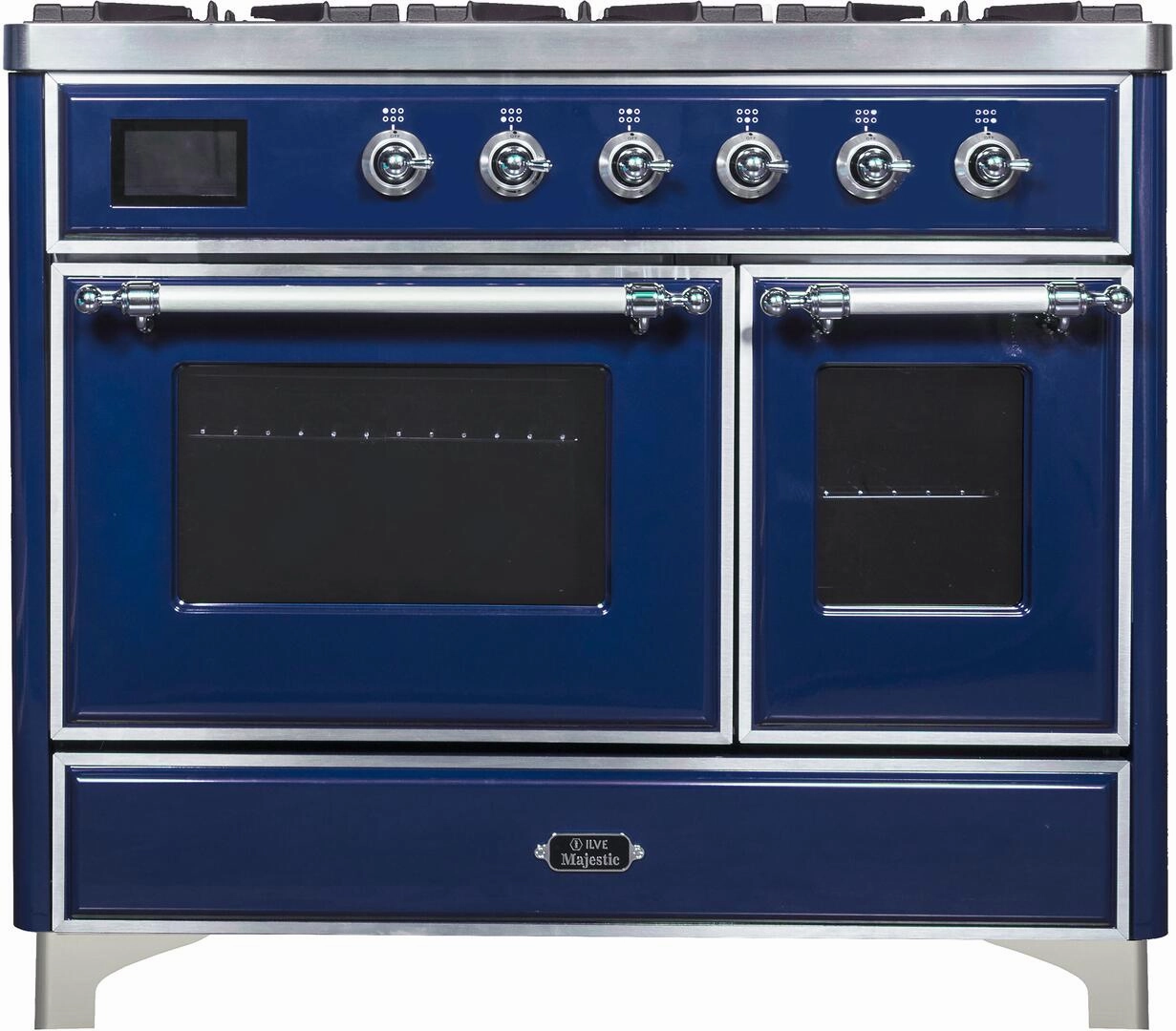 Ilve UMD10FDNS3MBCLP Majestic Ii 40 Inch Dual Fuel Liquid Propane Freestanding Range In Blue With Chrome Trim Freestanding Ranges freestanding dual fuel range 30 inch