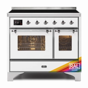 Ilve UMDI10NS3RAC Ilve Majestic Ii 40 Umdi10Ns3Rac Freestanding Electric Range With Induction Double Oven With Triple Glass Door In Ral Color With Chrome Knobs Freestanding Ranges freestanding dual fuel range 30 inch