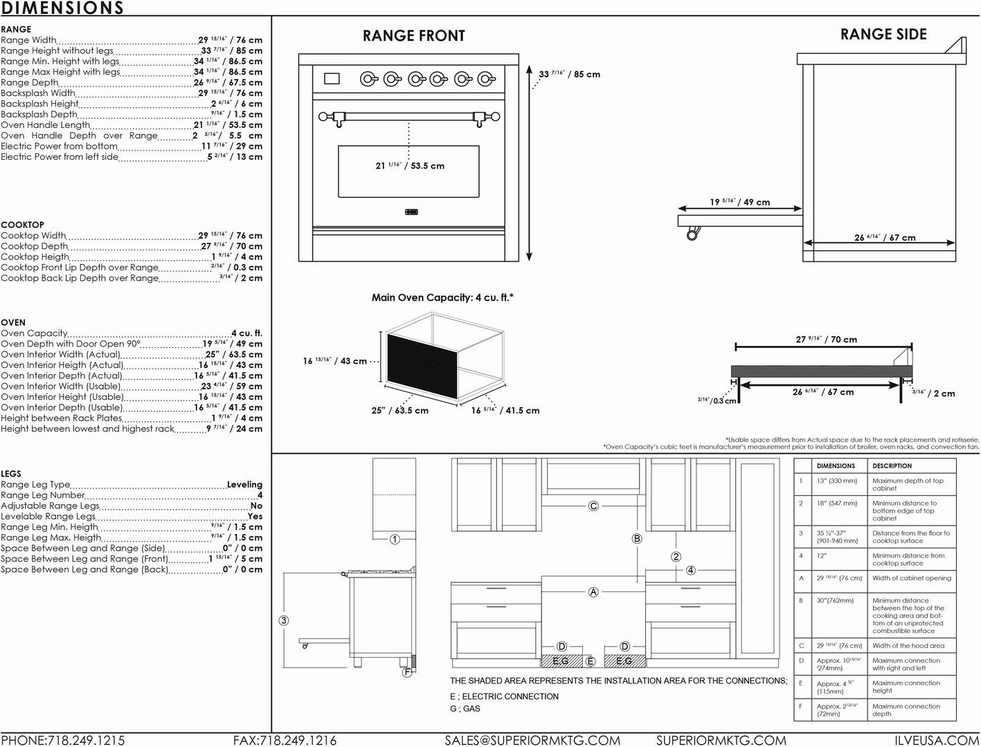 Ilve UMI30NE3WHP Majestic Ii 30 Inch Electric Freestanding Range In White With Copper Trim