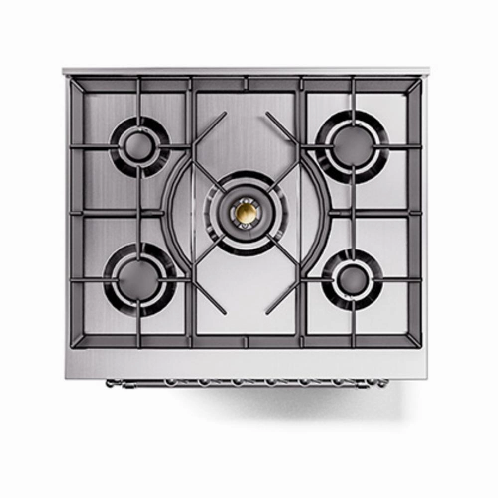 Ilve UN30NMPEGC Ilve Un30Nmpegc Nostalgie Ii Noblesse 30" Dual Fuel Range (Natural Gas, Triple Glass Door, Emerald Green, Chrome)