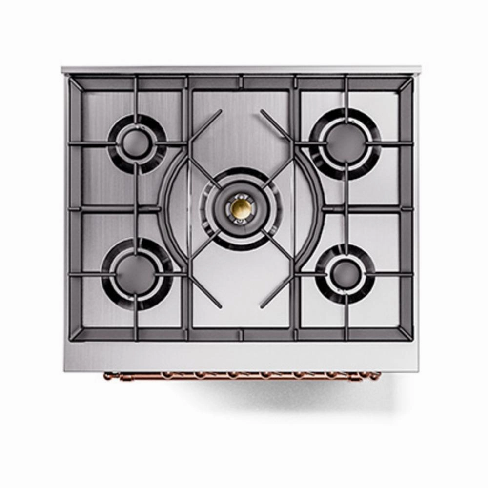 Ilve UN30NMPEGPLP Ilve Un30Nmpegplp Nostalgie Ii Noblesse 30" Dual Fuel Range (Liquid Propane, Triple Glass Door, Emerald Green, Copper)