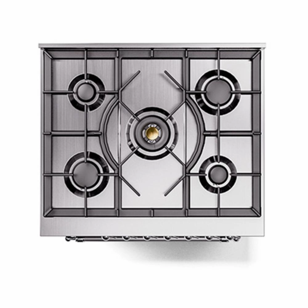 Ilve UN30QNMPBUCLP Ilve Un30Qnmpbuclp Nostalgie Ii Noblesse 30" Dual Fuel Range (Liquid Propane, Solid Door, Burgundy, Chrome)
