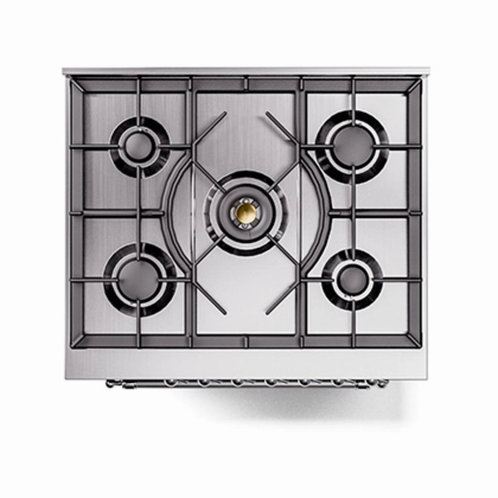 Ilve UN30QNMPEGC Ilve Un30Qnmpegc Nostalgie Ii Noblesse 30" Dual Fuel Range (Natural Gas, Solid Door, Emerald Green, Chrome)