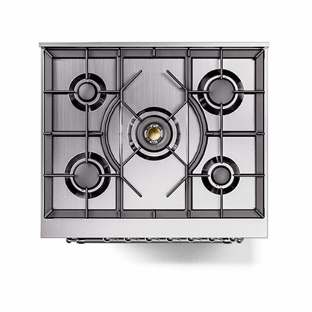 Ilve UN30QNMPEGCLP Ilve Un30Qnmpegclp Nostalgie Ii Noblesse 30" Dual Fuel Range (Liquid Propane, Solid Door, Emerald Green, Chrome)