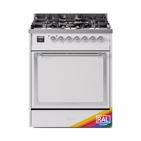 Ilve UN30QNMPRAC Ilve Un30Qnmprac Nostalgie Ii Noblesse 30" Dual Fuel Range (Natural Gas, Solid Door, Ral, Chrome) Freestanding Ranges freestanding dual fuel range 30 inch