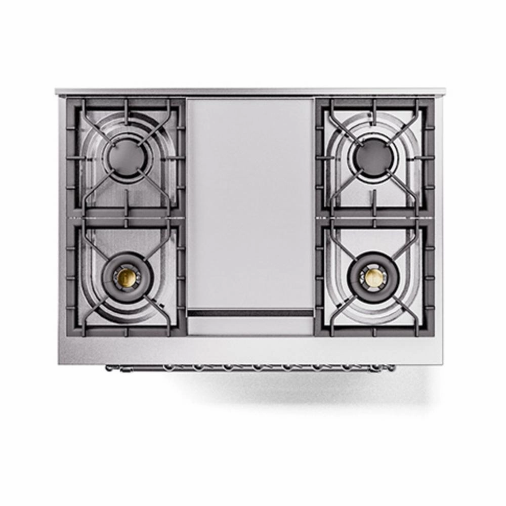 Ilve UN36FQNMPEGCLP Ilve Un36Fqnmpegclp Nostalgie Ii Noblesse 36" Dual Fuel Range (Liquid Propane, Solid Door, Emerald Green, Chrome)