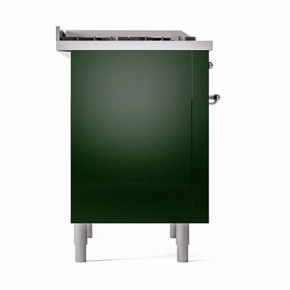 Ilve UN36FQNMPEGCLP Ilve Un36Fqnmpegclp Nostalgie Ii Noblesse 36" Dual Fuel Range (Liquid Propane, Solid Door, Emerald Green, Chrome)