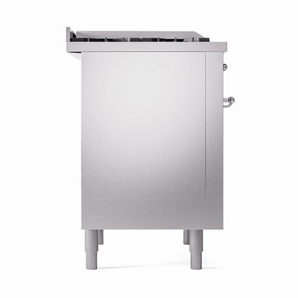 Ilve UN36FQNMPSSC Ilve Un36Fqnmpssc Nostalgie Ii Noblesse 36" Dual Fuel Range (Natural Gas, Solid Door, Stainless Steel, Chrome)