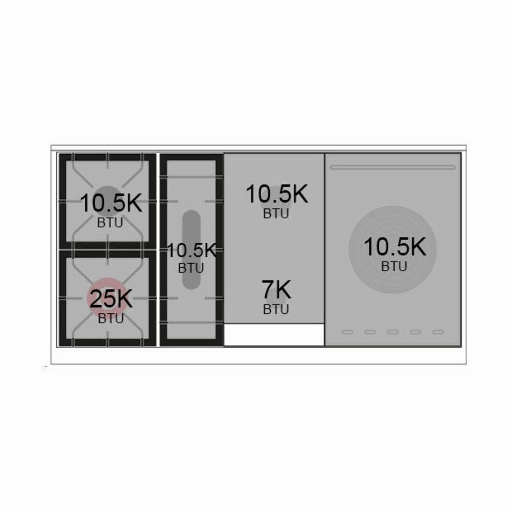 Ilve UN48FSQNMPMGBLP Ilve Un48Fsqnmpmgblp Nostalgie Ii Noblesse 48" Dual Fuel Range (5 Sealed Burners   Griddle   French Top, Liquid Propane, Solid Door, Graphite Matte, Burnished)