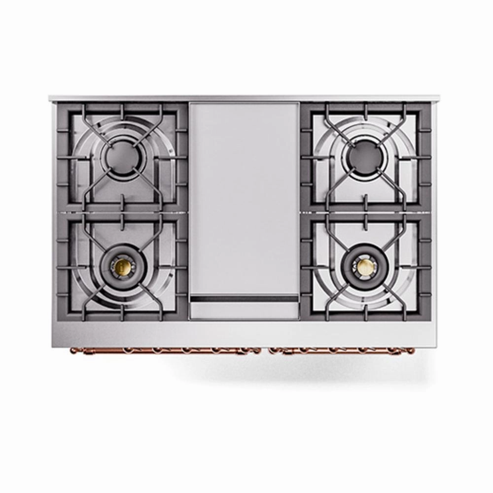 Ilve UND40FQNMPRAPLP Ilve Und40Fqnmpraplp Nostalgie Ii Noblesse 40" Dual Fuel Range (Liquid Propane, Solid Door, Ral, Copper)