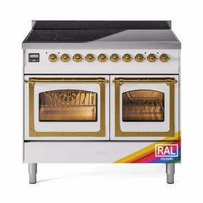 Ilve UNDI406NMPRAG Ilve Undi406Nmprag Nostalgie Ii Noblesse 40" Induction Range (Triple Glass Door, Ral, Brass) Freestanding Ranges freestanding dual fuel range 30 inch