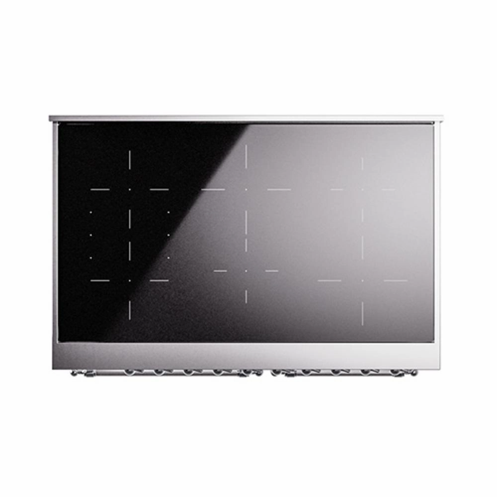 Ilve UNDI406NMPWHC Ilve Undi406Nmpwhc Nostalgie Ii Noblesse 40" Induction Range (Triple Glass Door, White, Chrome)