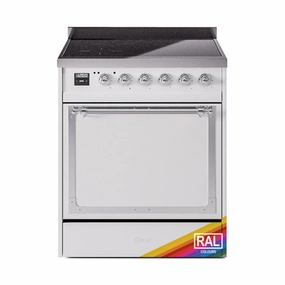 Ilve UNI304QNMPRAC Ilve Uni304Qnmprac Nostalgie Ii Noblesse 30" Induction Range (Solid Door, Ral, Chrome) Freestanding Ranges freestanding dual fuel range 30 inch