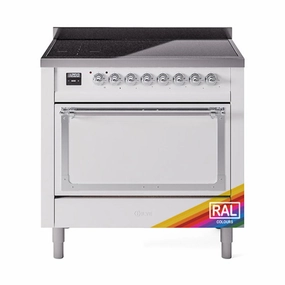 Ilve UNI366QNMPRAC Ilve Uni366Qnmprac Nostalgie Ii Noblesse 36" Induction Range (Solid Door, Ral, Chrome) Freestanding Ranges freestanding dual fuel range 30 inch