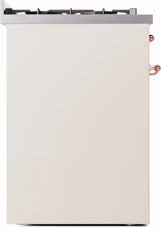 Ilve UP30NMPAWP Nostalgie Ii 30 Inch Dual Fuel Natural Gas Freestanding Range In Antique White With Copper Trim