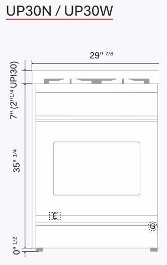 Ilve UP30NMPBGG Nostalgie Ii 30 Inch Dual Fuel Natural Gas Freestanding Range In Blue Grey With Brass Trim