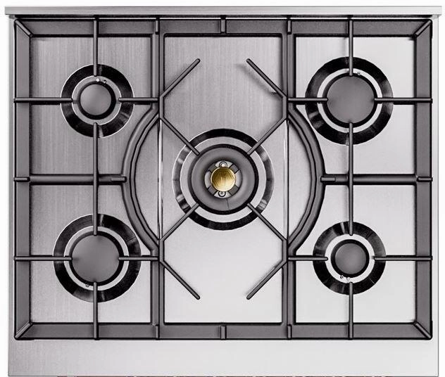 Ilve UP30NMPMGC Nostalgie Ii 30 Inch Dual Fuel Natural Gas Freestanding Range In Matte Graphite With Chrome Trim