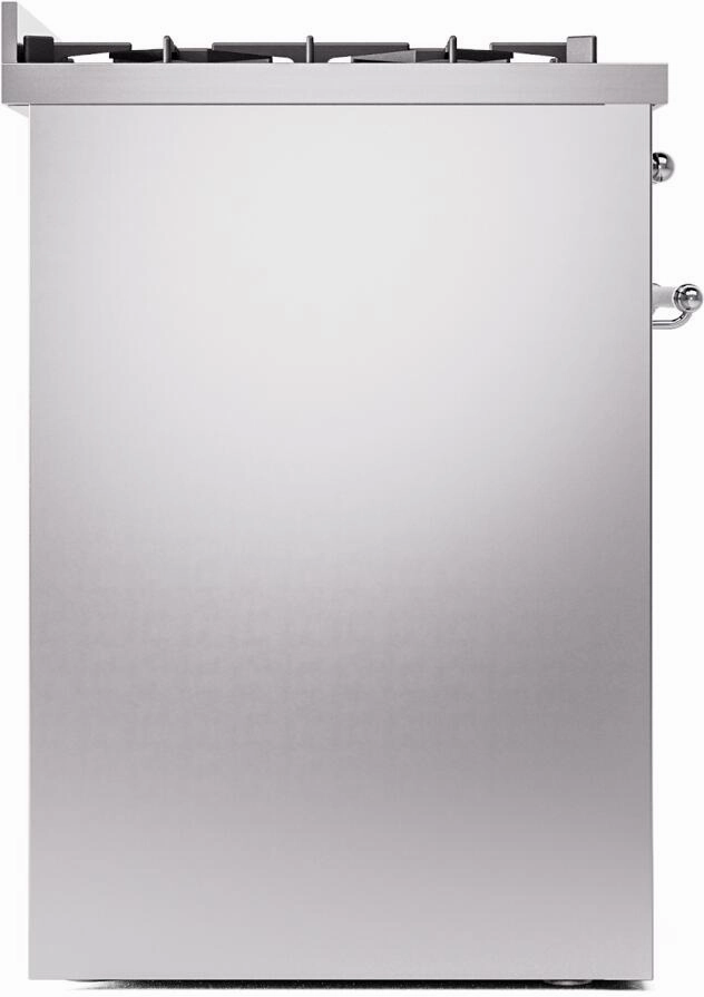 Ilve UP30NMPSSCLP Nostalgie Ii 30 Inch Dual Fuel Liquid Propane Freestanding Range In Stainless Steel With Chrome Trim