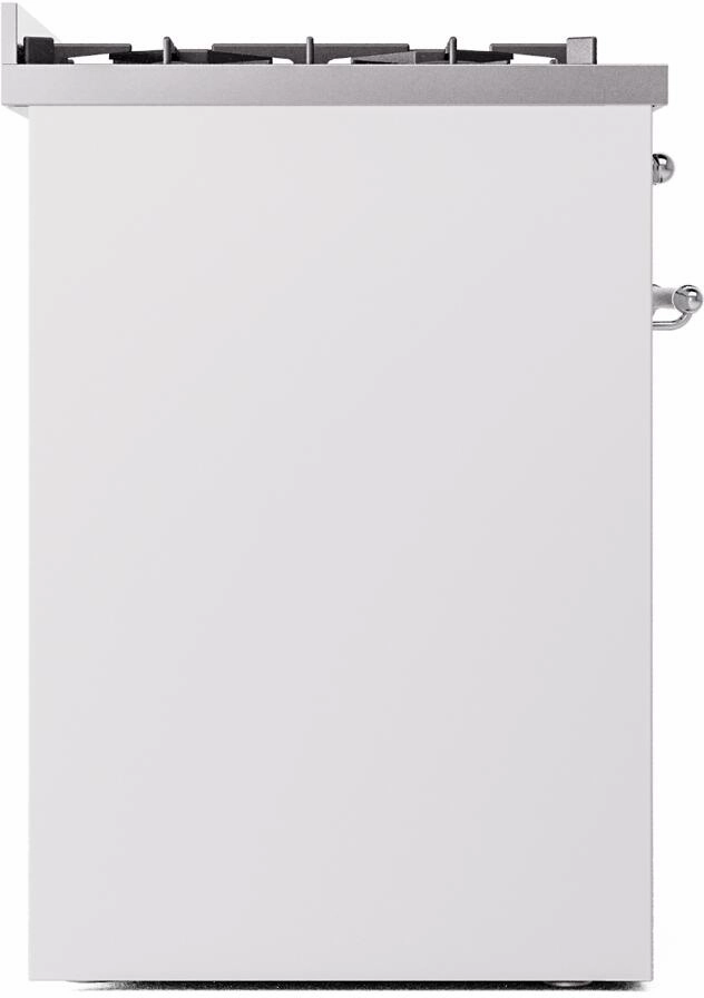 Ilve UP30NMPWHC Nostalgie Ii 30 Inch Dual Fuel Natural Gas Freestanding Range In White With Chrome Trim