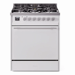 Ilve UP30QMPWH Professional Plus Ii 30 Inch Dual Fuel Natural Gas Freestanding Range In Varies With Trim Freestanding Ranges freestanding dual fuel range 30 inch
