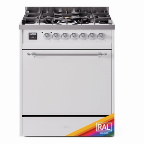 Ilve UP30QNMPRAC Nostalgie Ii 30 Inch Dual Fuel Natural Gas Freestanding Range In Ral Custom Color With Chrome Trim Freestanding Ranges freestanding dual fuel range 30 inch