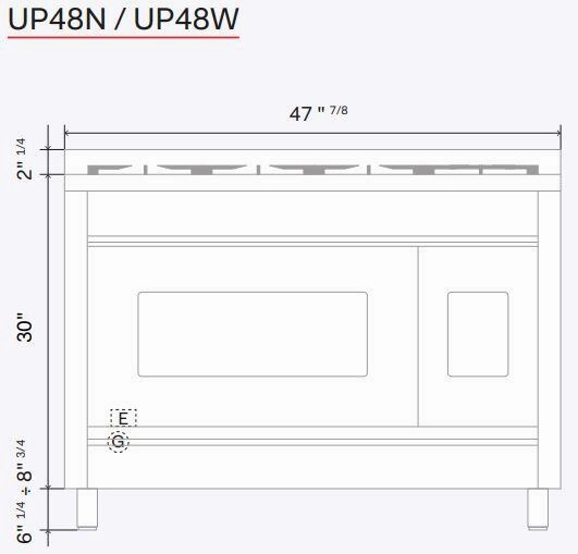 Ilve UP48FNMPMBC Nostalgie Ii 48 Inch Dual Fuel Natural Gas Freestanding Range In Blue With Chrome Trim