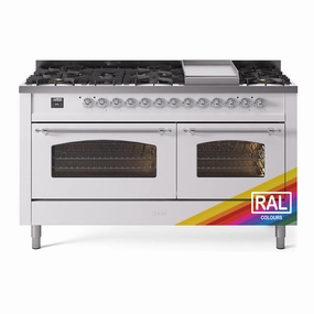 Ilve UP60FNMPRAC Nostalgie Ii 60 Inch Dual Fuel Natural Gas Freestanding Range In Ral Custom Color With Chrome Trim Freestanding Ranges freestanding dual fuel range 30 inch