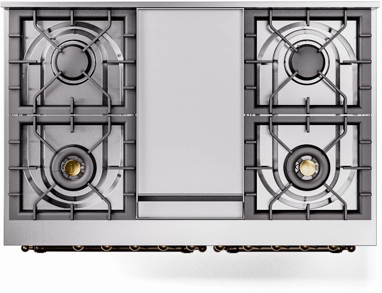 Ilve UPD40FQNMPBKCLP Nostalgie Ii 40 Inch Dual Fuel Liquid Propane Freestanding Range In Glossy Black With Chrome Trim Freestanding Ranges freestanding dual fuel range 30 inch
