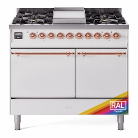 Ilve UPD40FQNMPRAP Nostalgie Ii 40 Inch Dual Fuel Natural Gas Freestanding Range In Ral Custom Color With Copper Trim Freestanding Ranges freestanding dual fuel range 30 inch
