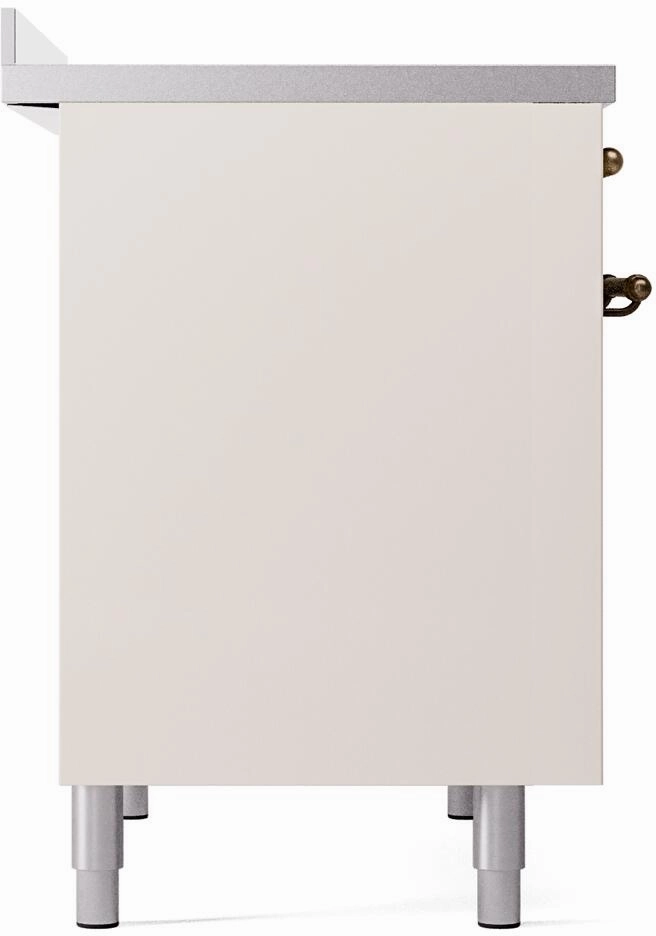 Ilve UPDI406NMPAWB Nostalgie Ii 40 Inch Electric Freestanding Range In Antique White With Bronze Trim