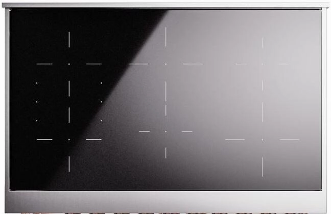 Ilve UPDI406NMPBKC Nostalgie Ii 40 Inch Electric Freestanding Range In Glossy Black With Chrome Trim